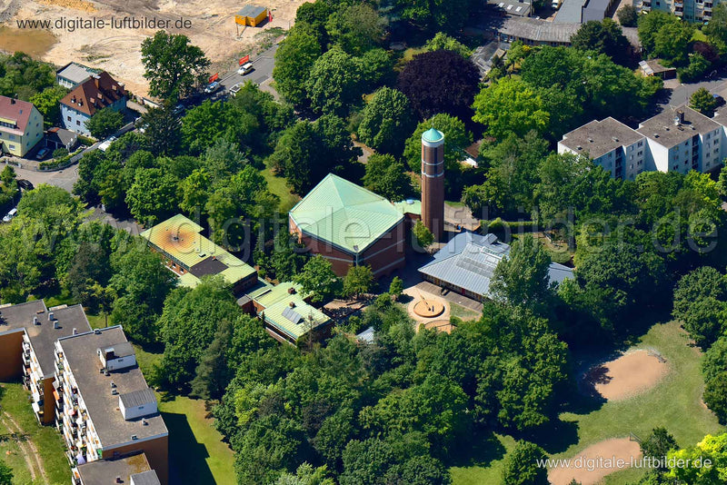 Luftaufnahme Kreuzkirche in Nürnberg | Mittelfranken, Bayern