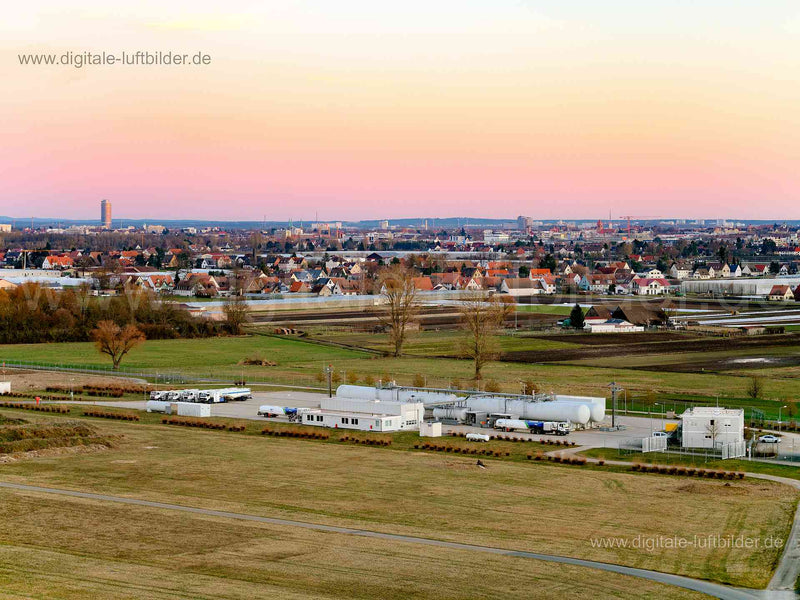 Luftaufnahme Landeanflug in Nürnberg | Mittelfranken, Bayern