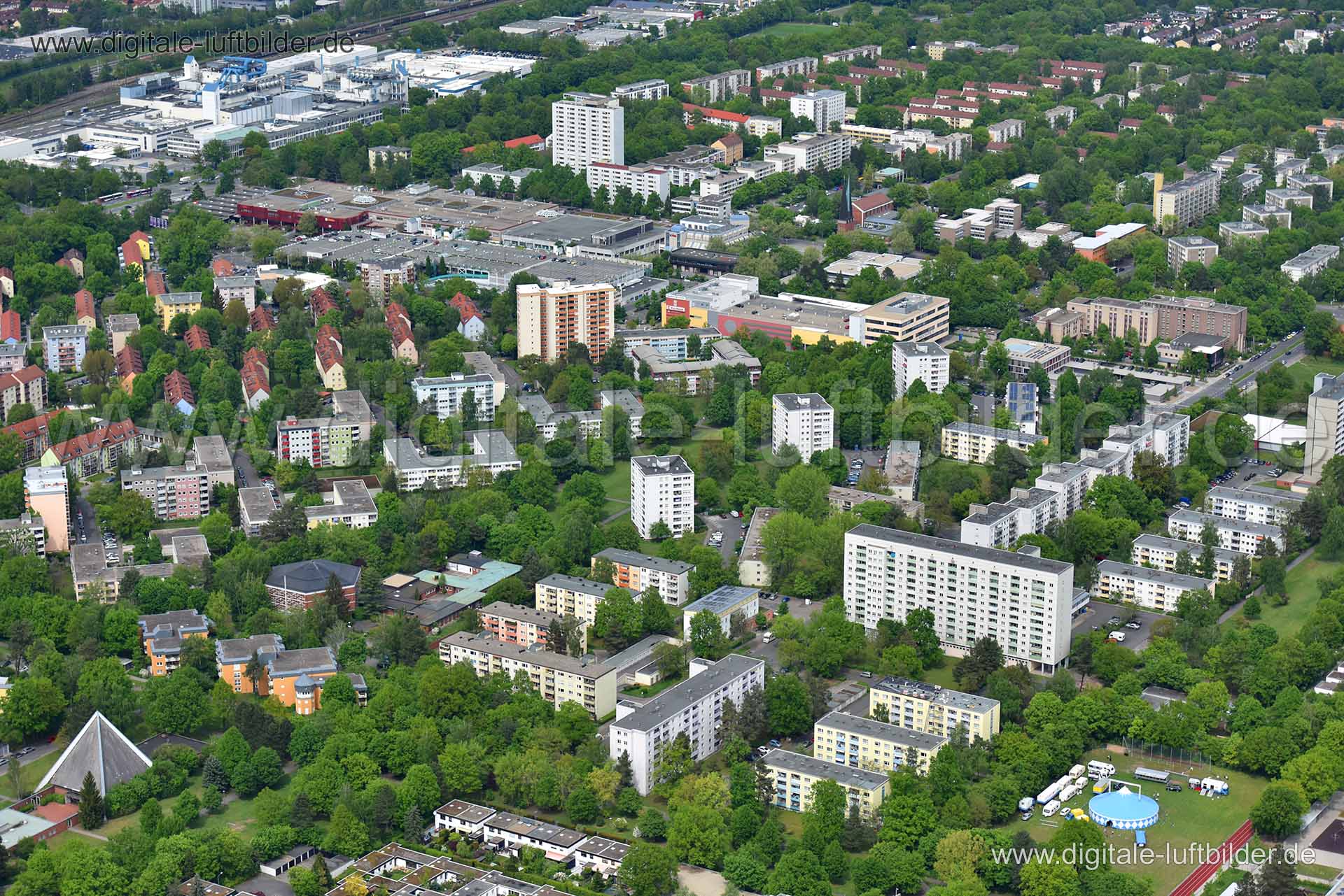 Luftaufnahme Langwasser in Nürnberg | Mittelfranken, Bayern