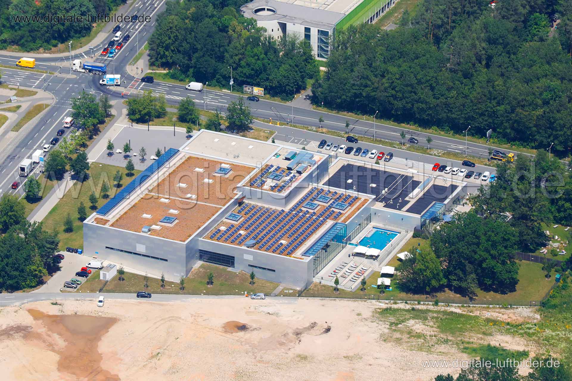 Luftaufnahme Langwasserbad in Nürnberg | Mittelfranken, Bayern