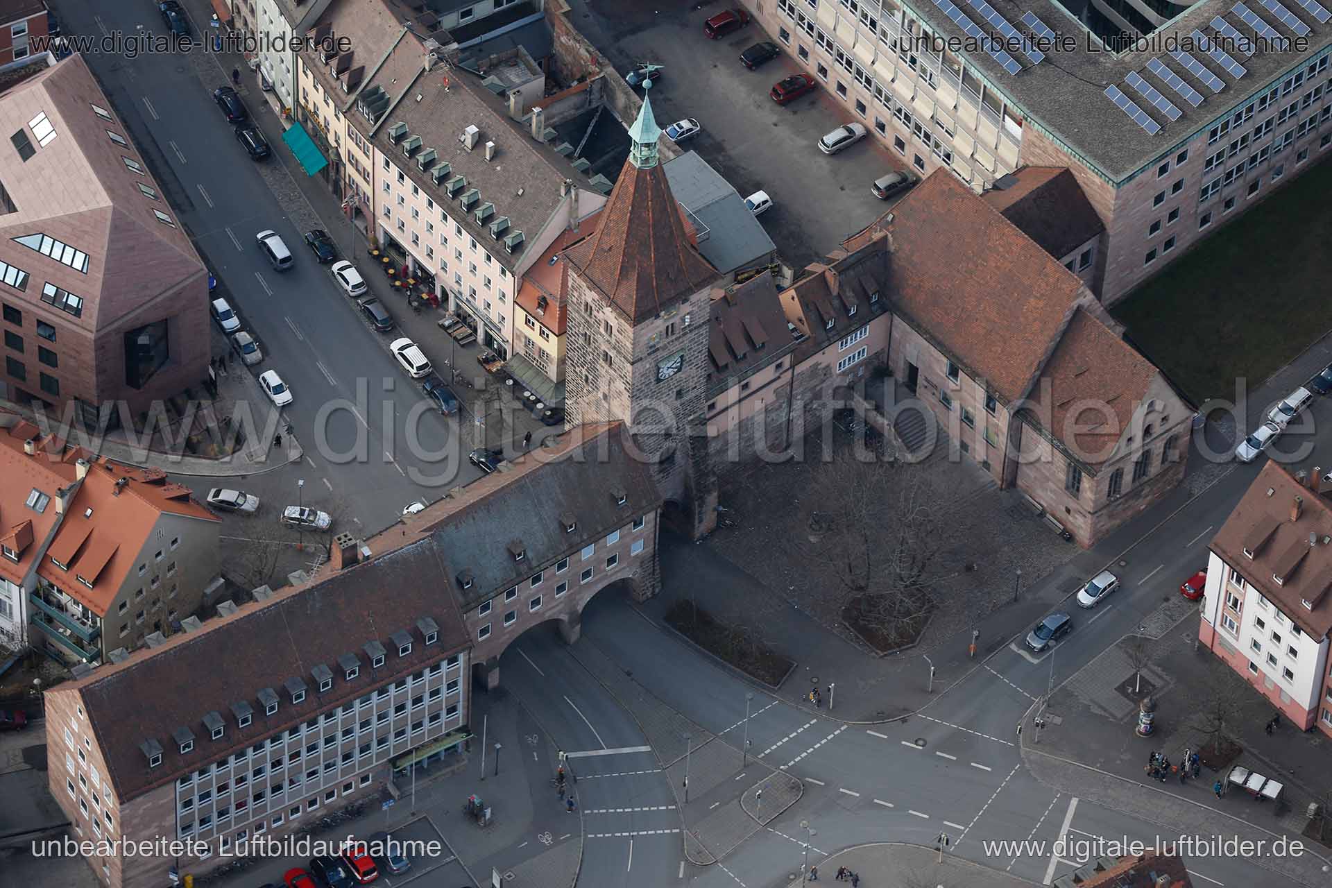 Luftaufnahme Laufer Schlagturm in Nürnberg | Mittelfranken, Bayern