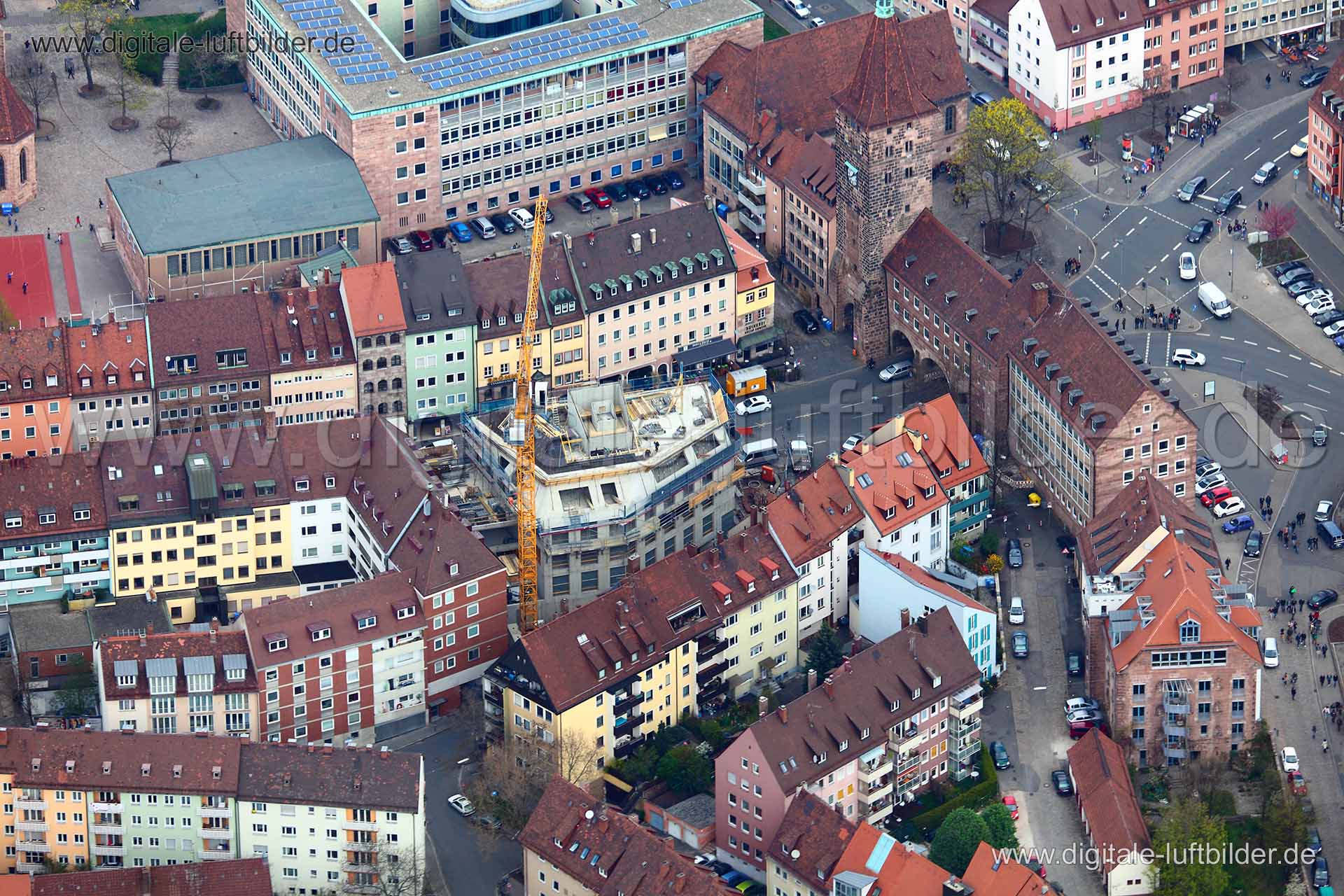 Luftaufnahme Laufer Schlagturm in Nürnberg | Mittelfranken, Bayern
