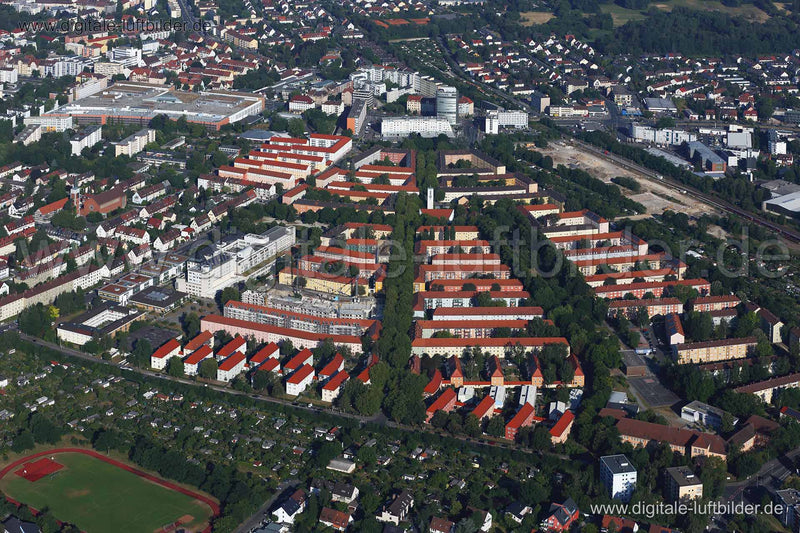 Luftaufnahme Leipziger Platz in Nürnberg | Mittelfranken, Bayern