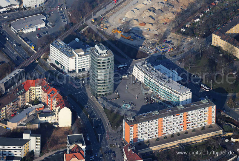 Luftaufnahme Leipziger Platz in Nürnberg | Mittelfranken, Bayern