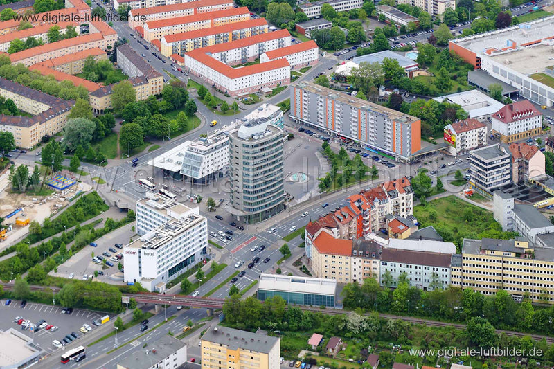 Luftaufnahme Leipziger Platz in Nürnberg | Mittelfranken, Bayern
