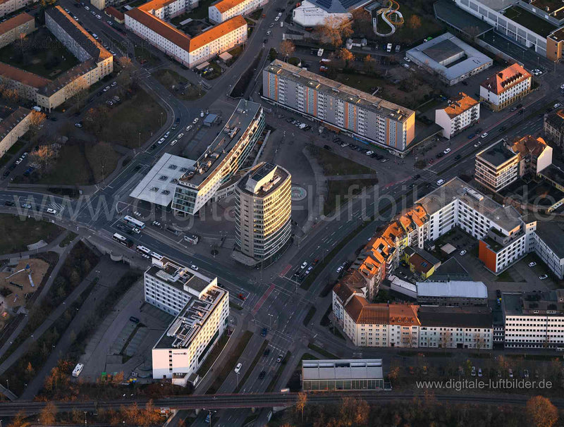 Luftaufnahme Leipziger Platz in Nürnberg | Mittelfranken, Bayern