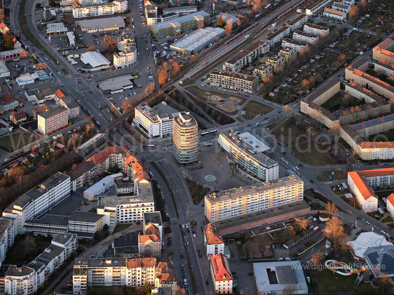Luftaufnahme Leipziger Platz in Nürnberg | Mittelfranken, Bayern