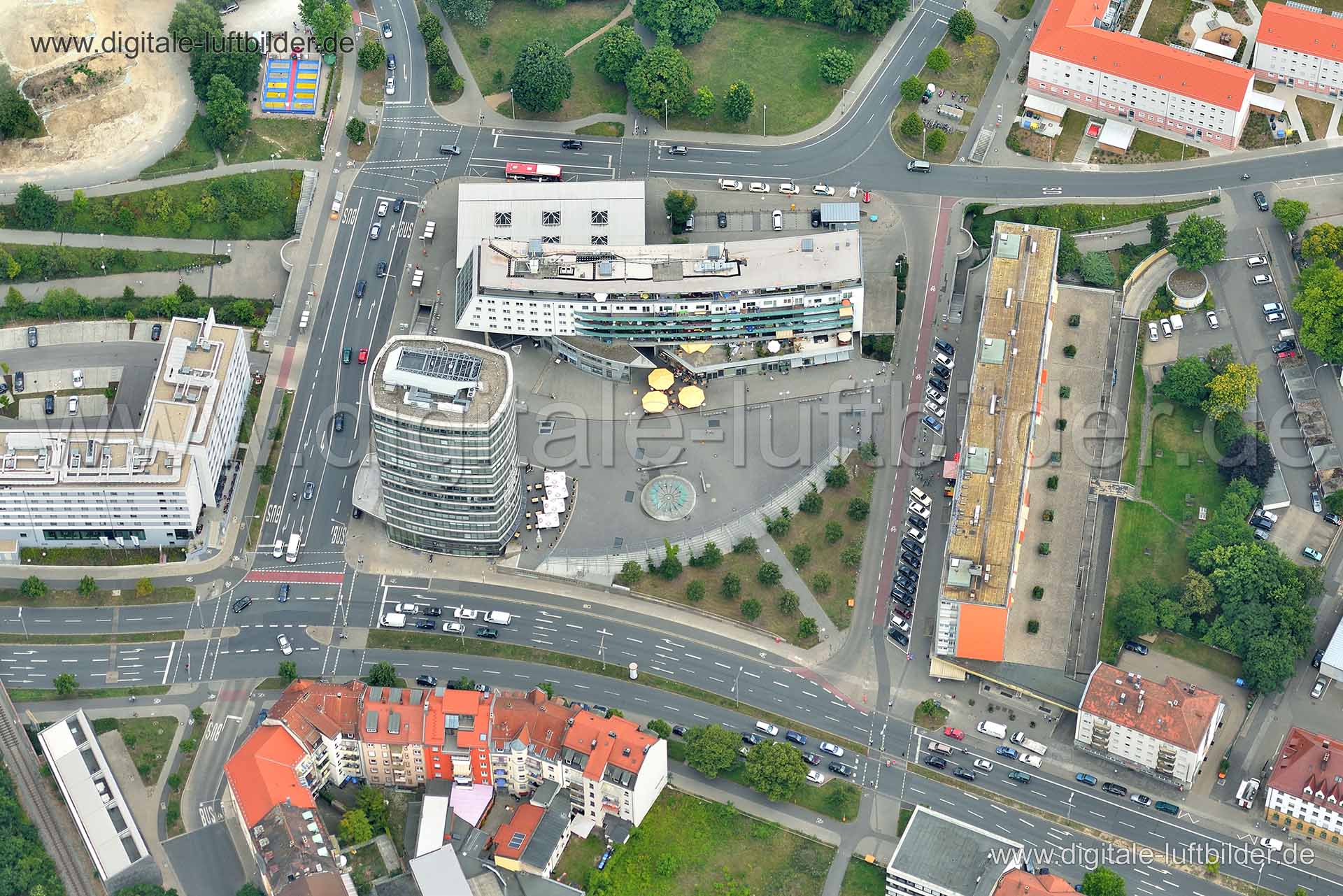 Luftaufnahme Leipziger Platz in Nürnberg | Mittelfranken, Bayern