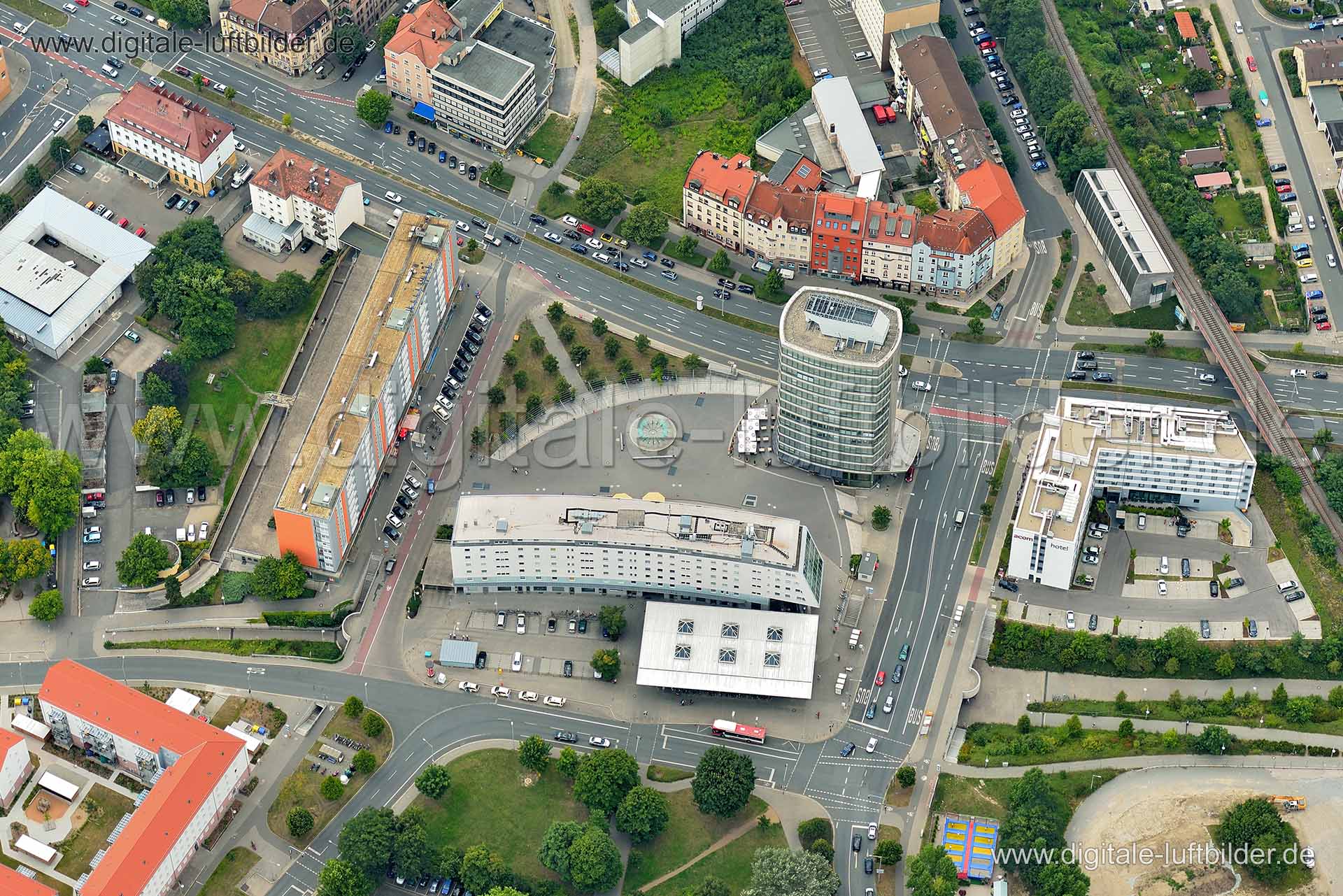 Luftaufnahme Leipziger Platz in Nürnberg | Mittelfranken, Bayern