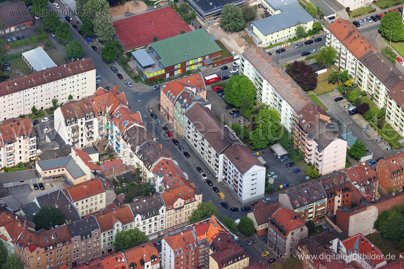 Luftaufnahme Leopoldstraße in Nürnberg | Mittelfranken, Bayern