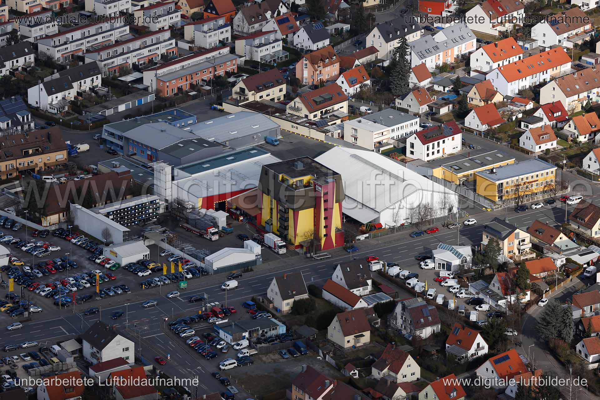 Luftaufnahme Leyher Straße in Nürnberg | Mittelfranken, Bayern