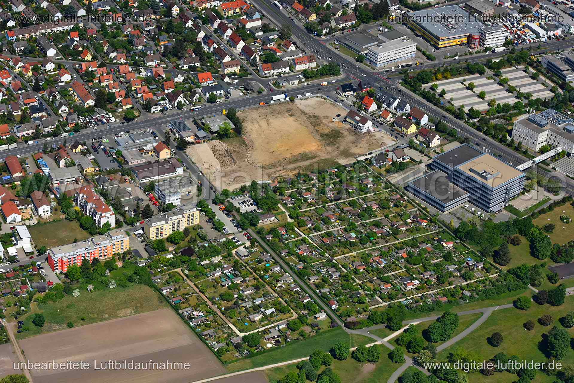 Luftaufnahme Leyher Straße in Nürnberg | Mittelfranken, Bayern