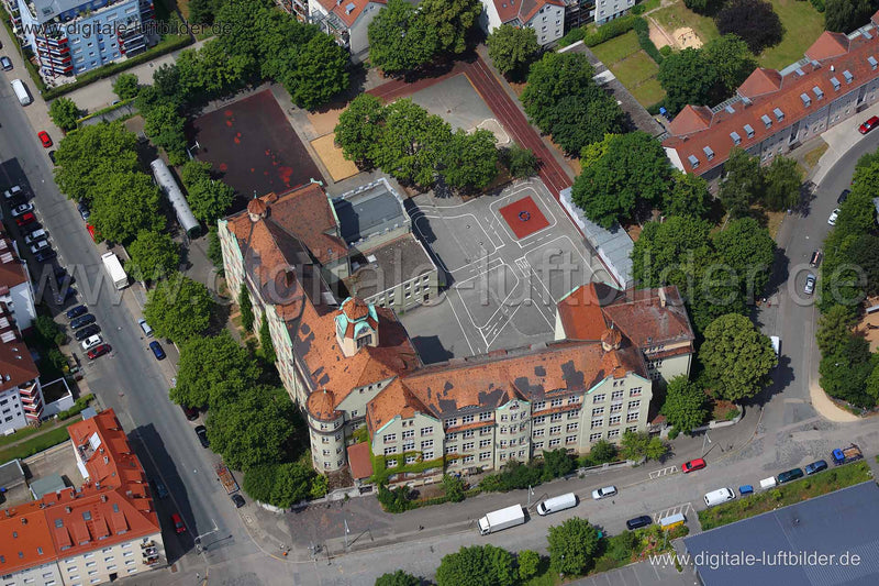Luftaufnahme Ludwig-Uhland-Schule in Nürnberg | Mittelfranken, Bayern