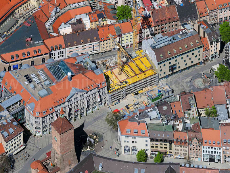 Luftaufnahme Ludwigsplatz in Nürnberg | Mittelfranken, Bayern
