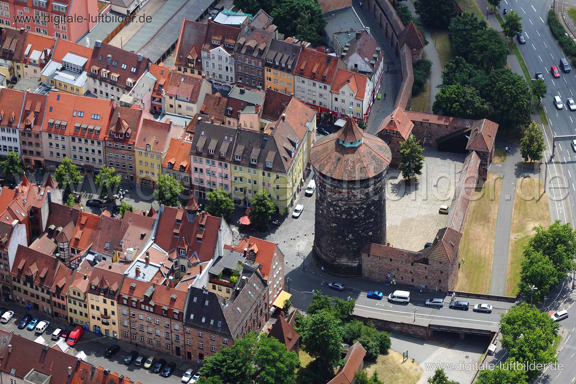 Luftaufnahme Ludwigstor in Nürnberg | Mittelfranken, Bayern
