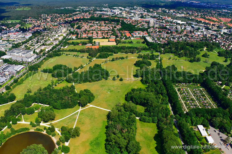 Luftaufnahme Marienbergpark in Nürnberg | Mittelfranken, Bayern