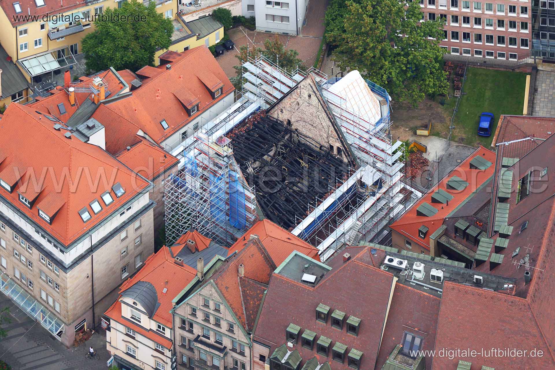 Luftaufnahme Martha Kirche in Nürnberg | Mittelfranken, Bayern