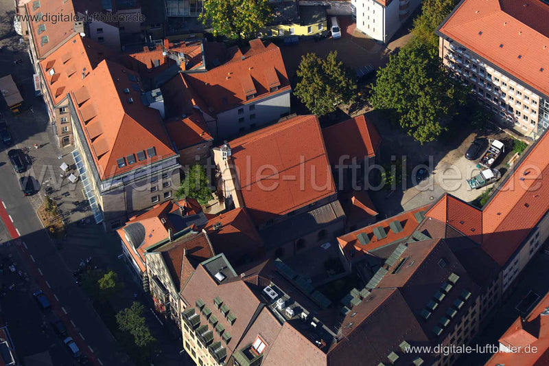 Luftaufnahme Martha Kirche in Nürnberg | Mittelfranken, Bayern