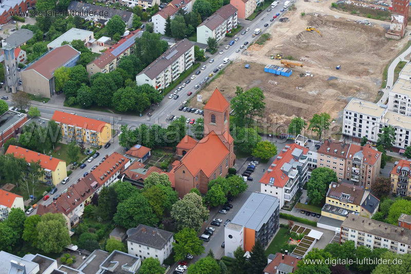Luftaufnahme Martinskirche in Nürnberg | Mittelfranken, Bayern