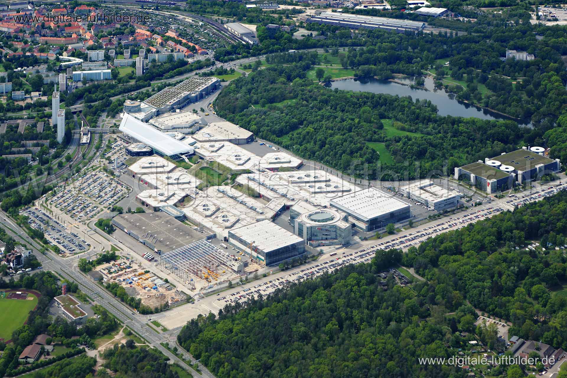 Luftaufnahme Messegelände in Nürnberg | Mittelfranken, Bayern