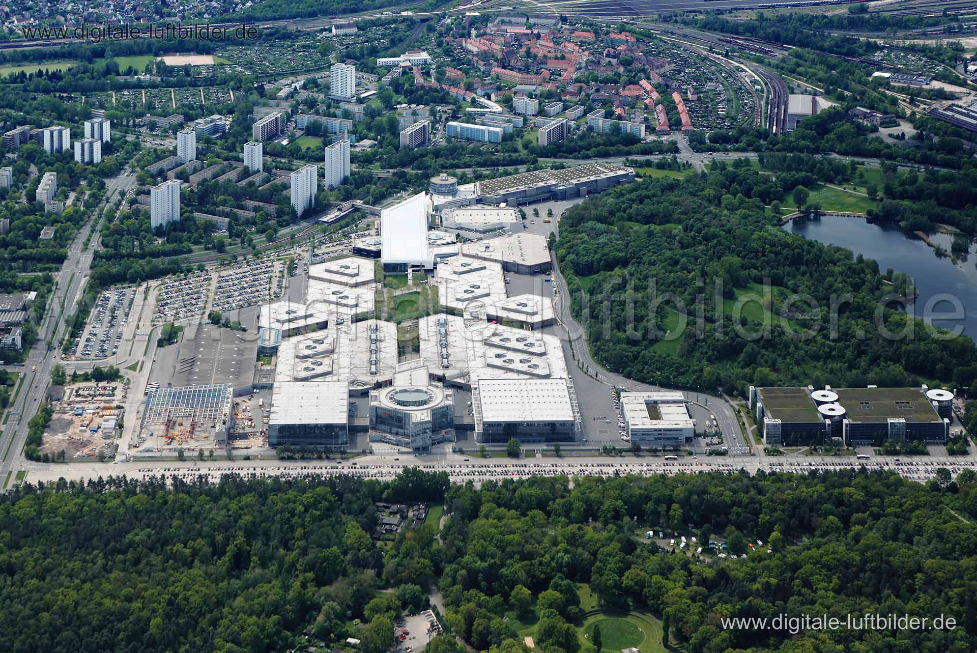 Luftaufnahme Messezentrum in Nürnberg | Mittelfranken, Bayern