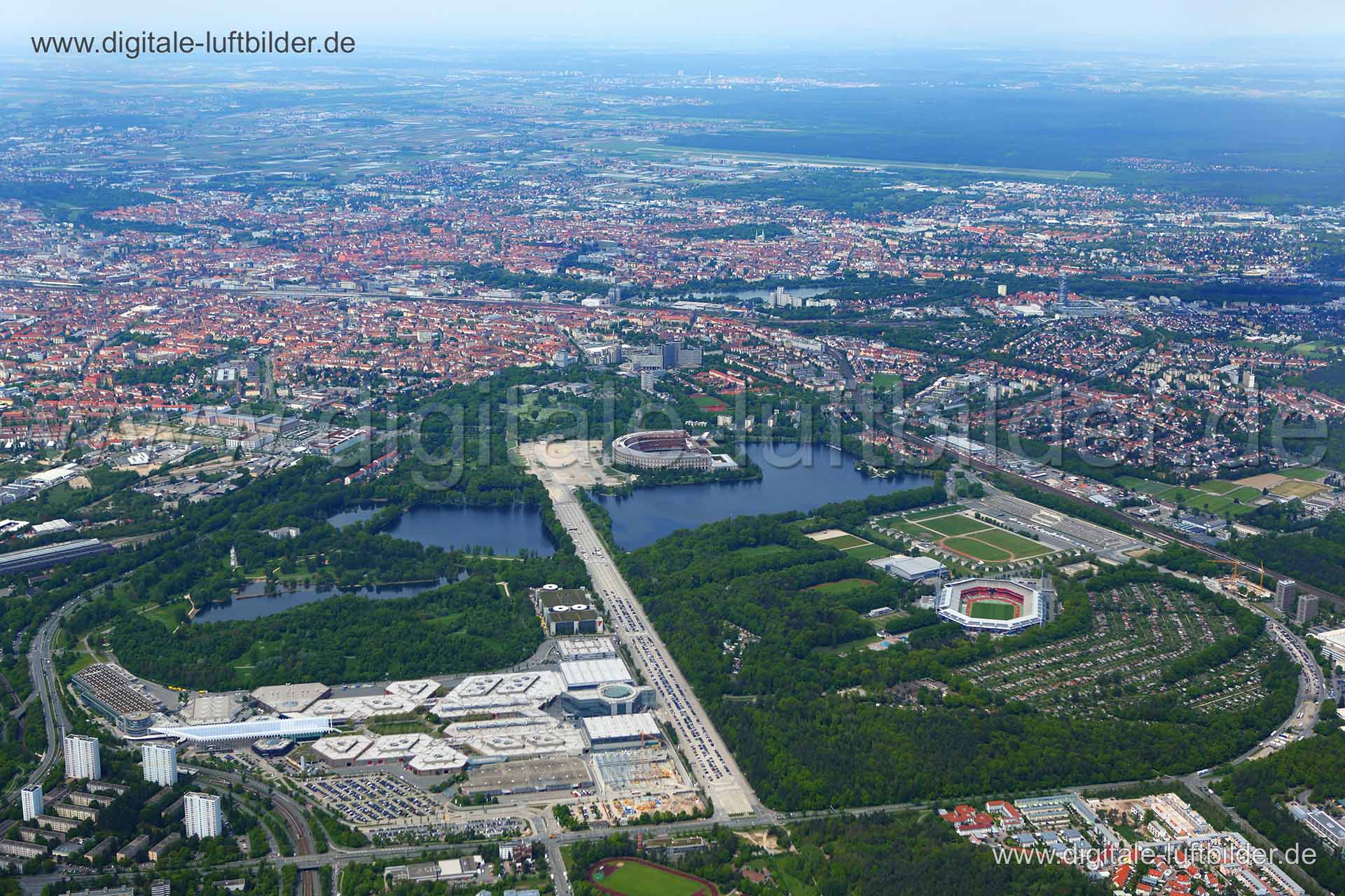 Luftaufnahme Messezentrum in Nürnberg | Mittelfranken, Bayern