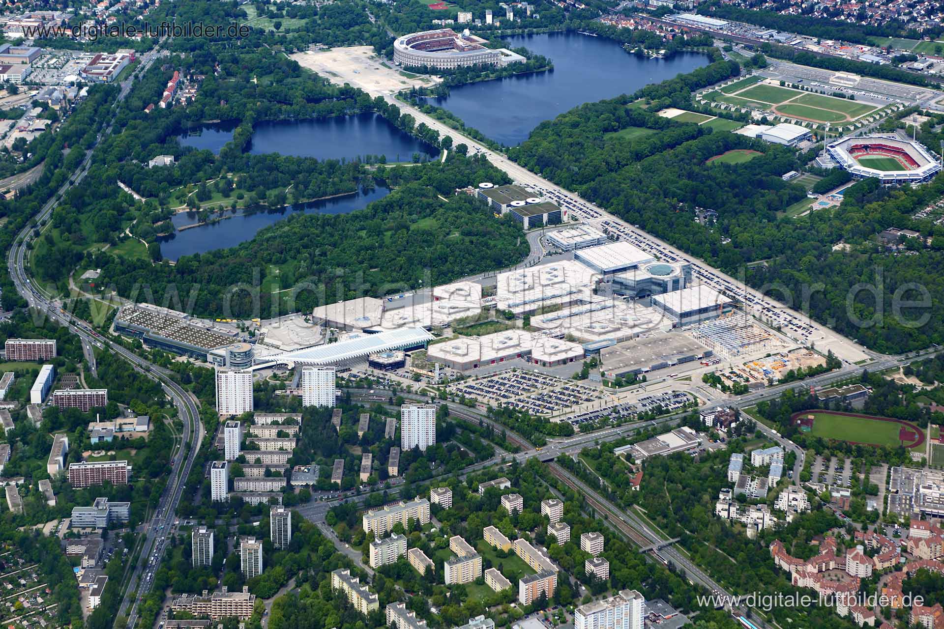 Luftaufnahme Messezentrum in Nürnberg | Mittelfranken, Bayern