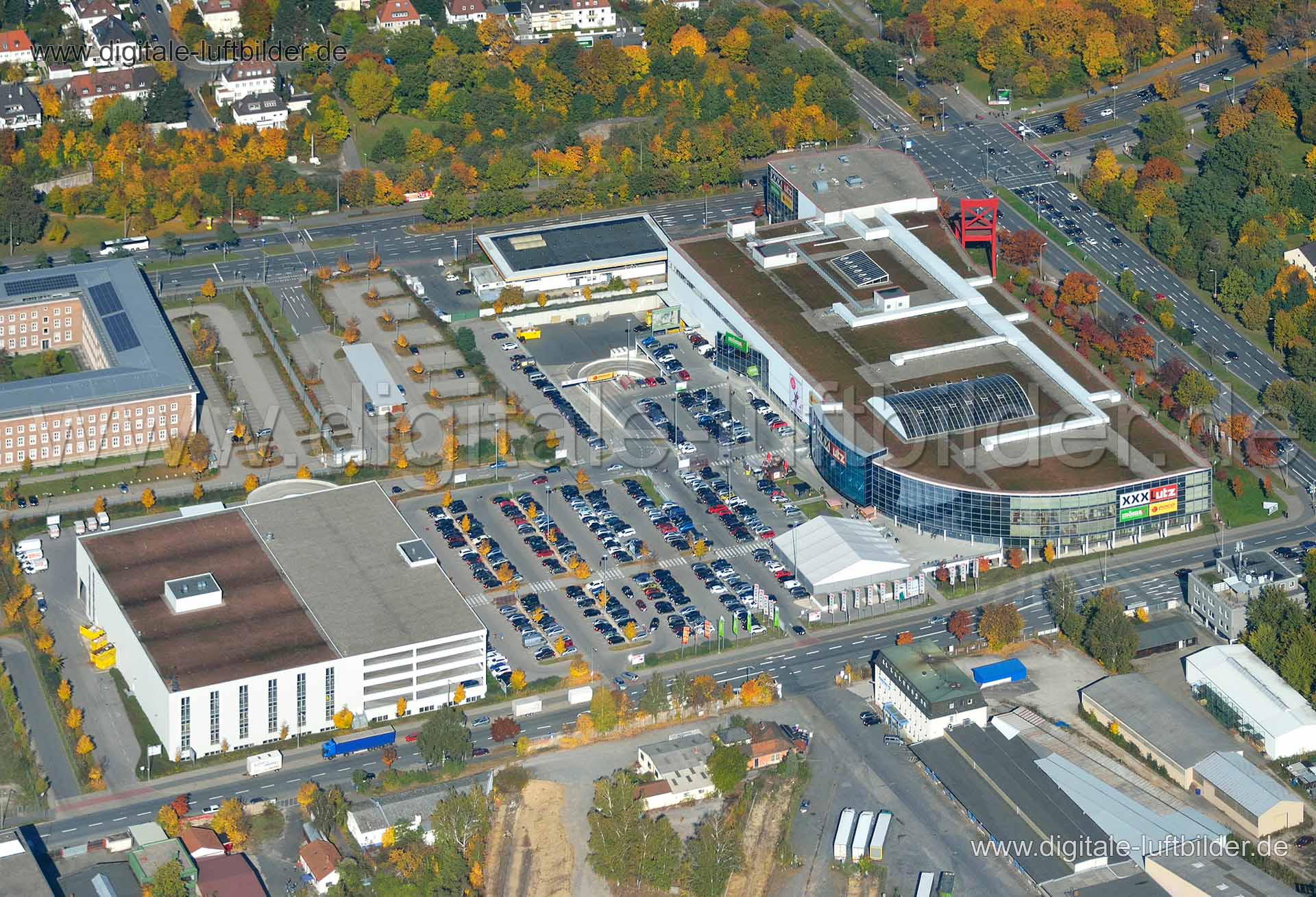 Luftaufnahme Möbelhaus XXXLutz in Nürnberg | Mittelfranken, Bayern