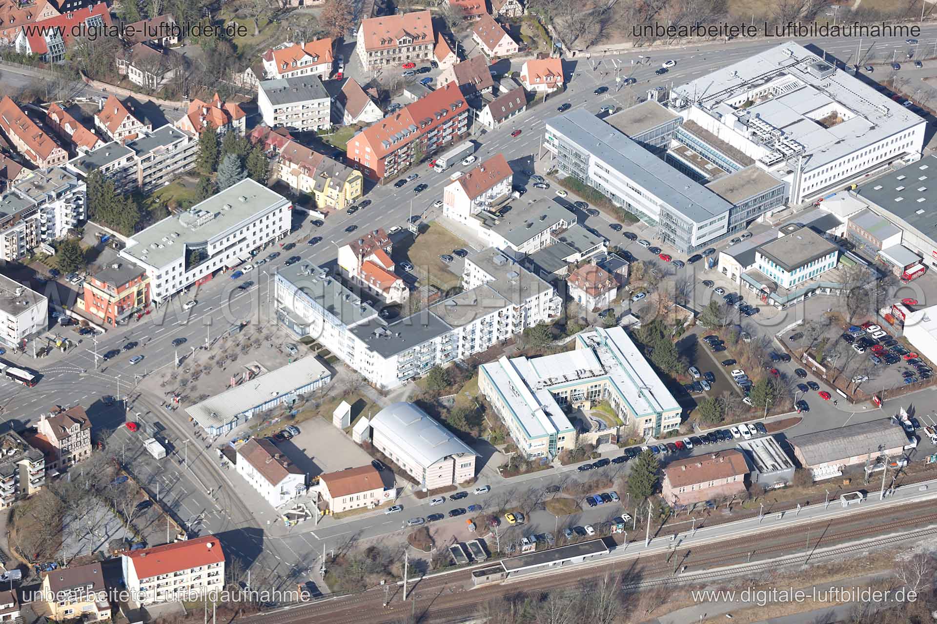 Luftaufnahme Mögeldorfer Plärrer in Nürnberg | Mittelfranken, Bayern