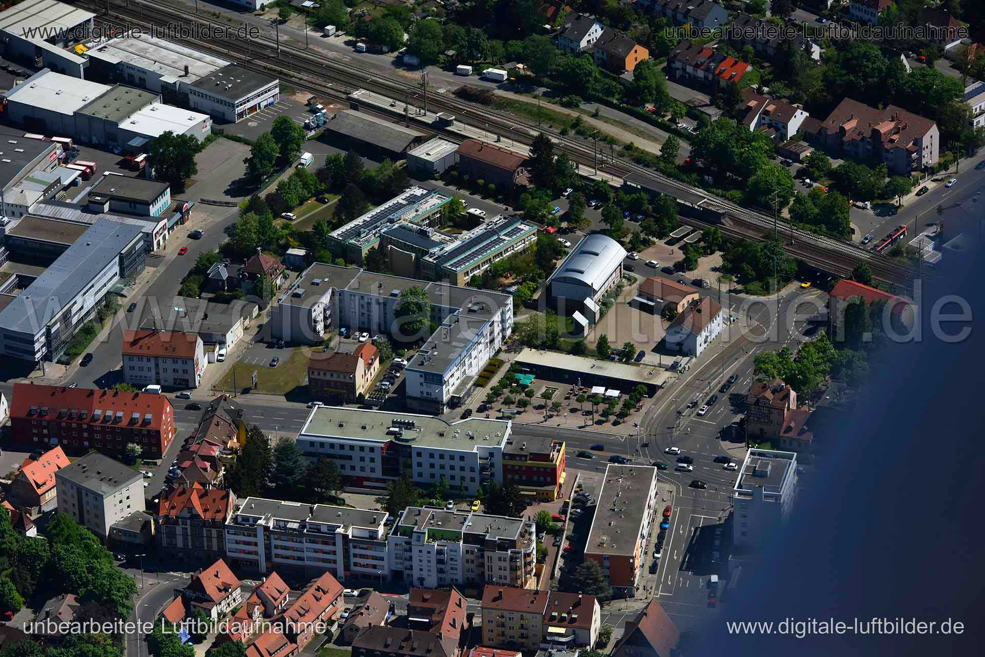 Luftaufnahme Mögeldorfer Plärrer in Nürnberg | Mittelfranken, Bayern