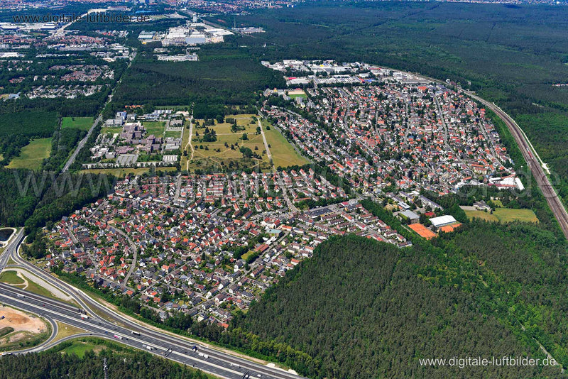 Luftaufnahme Moorenbrunn und Altenfurt in Nürnberg | Mittelfranken, Bayern