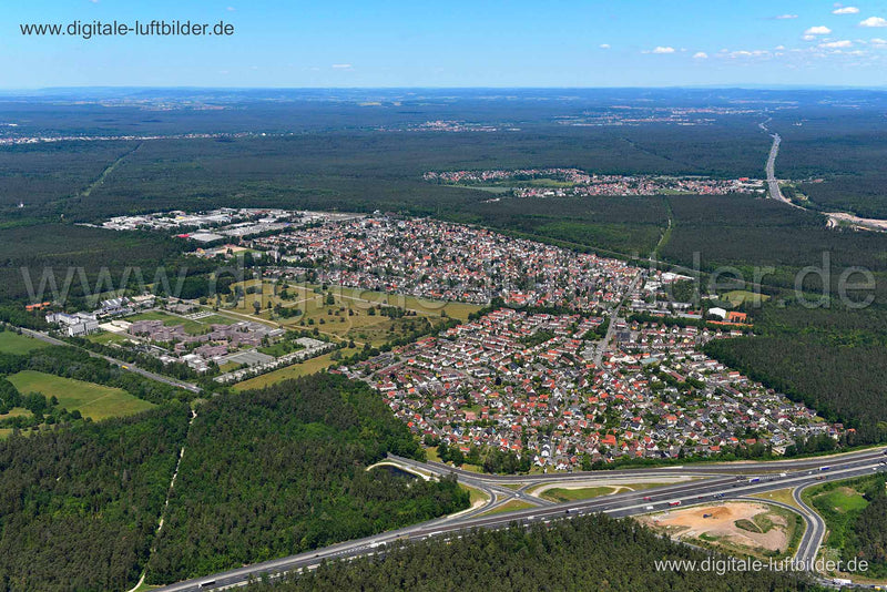 Luftaufnahme Moorenbrunn und Altenfurt in Nürnberg | Mittelfranken, Bayern