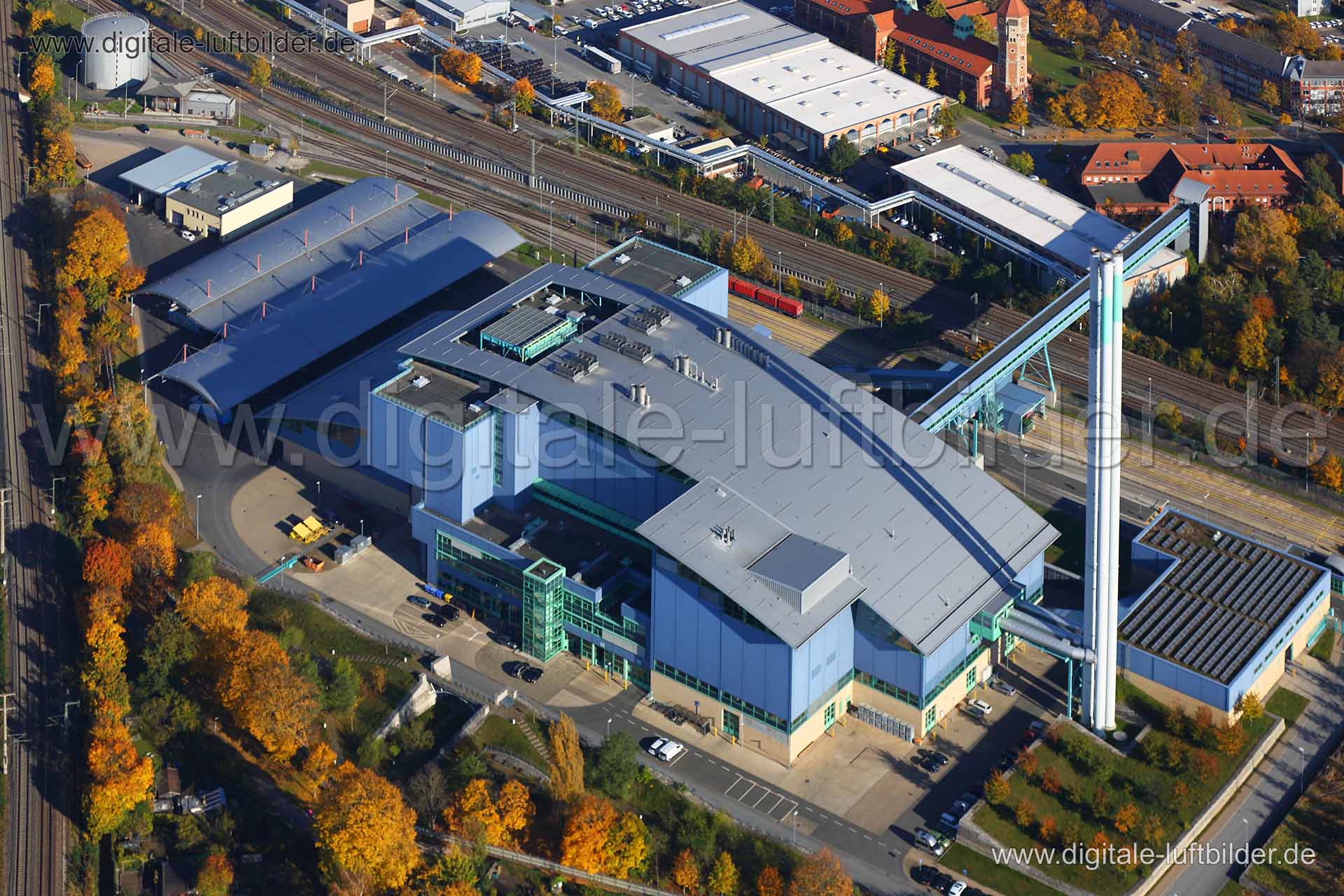 Luftaufnahme Müllverbrennungsanlage in Nürnberg | Mittelfranken, Bayern