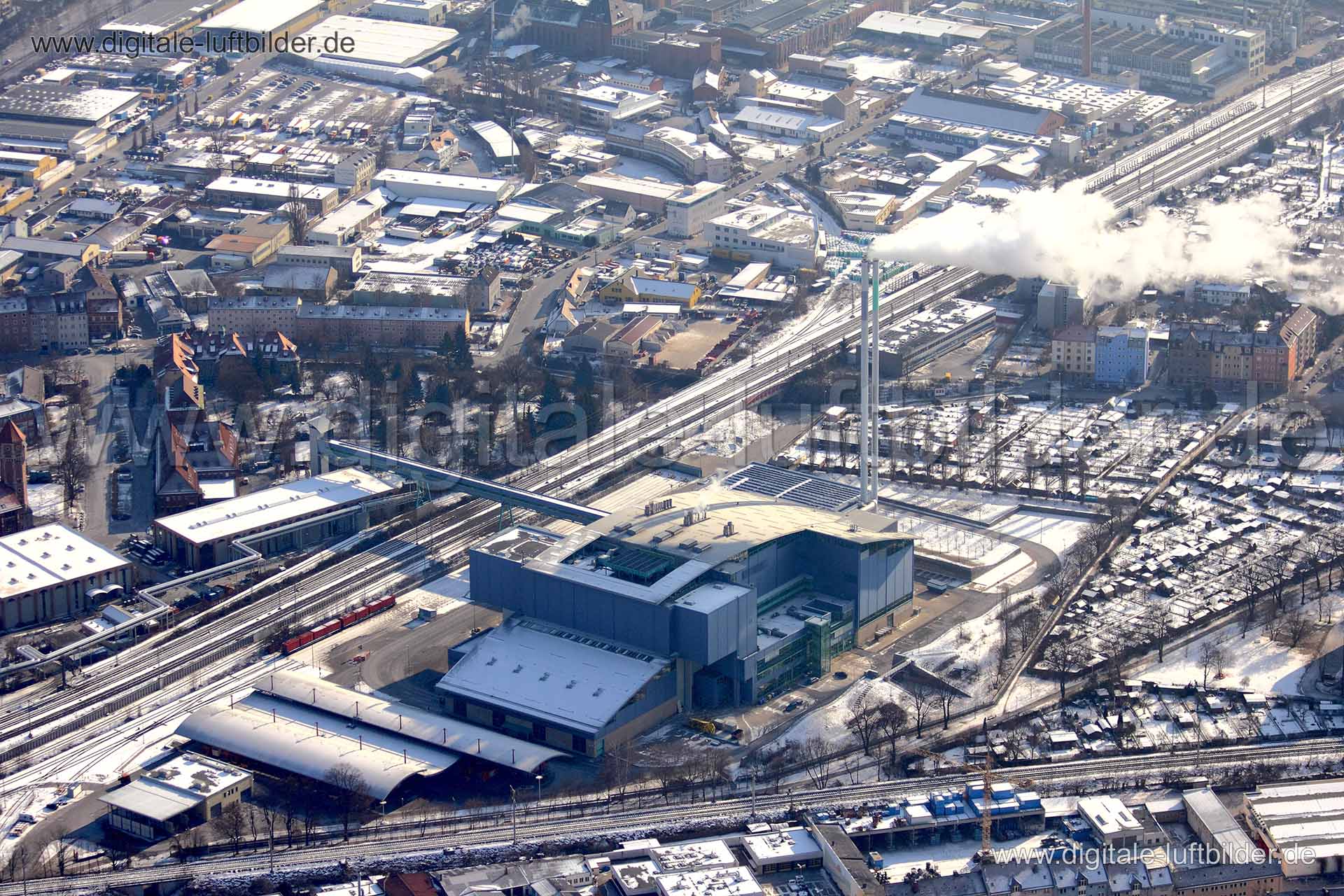 Luftaufnahme Müllverbrennungsanlage in Nürnberg | Mittelfranken, Bayern