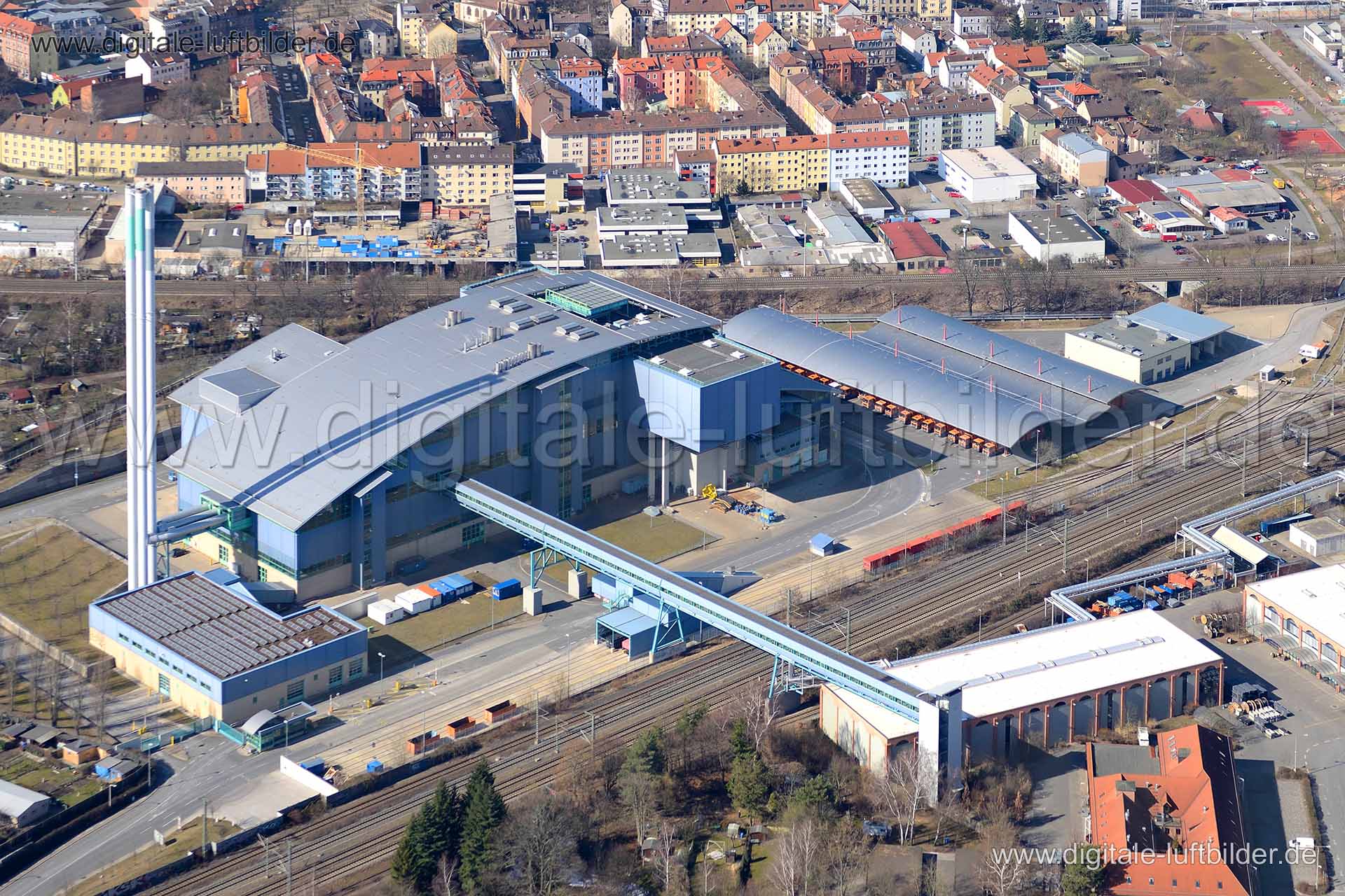 Luftaufnahme Müllverbrennungsanlage in Nürnberg | Mittelfranken, Bayern