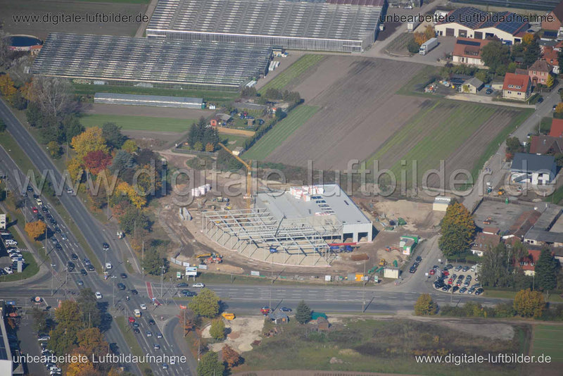 Luftaufnahme Neubau Autohaus Porsche in Nürnberg | Mittelfranken, Bayern