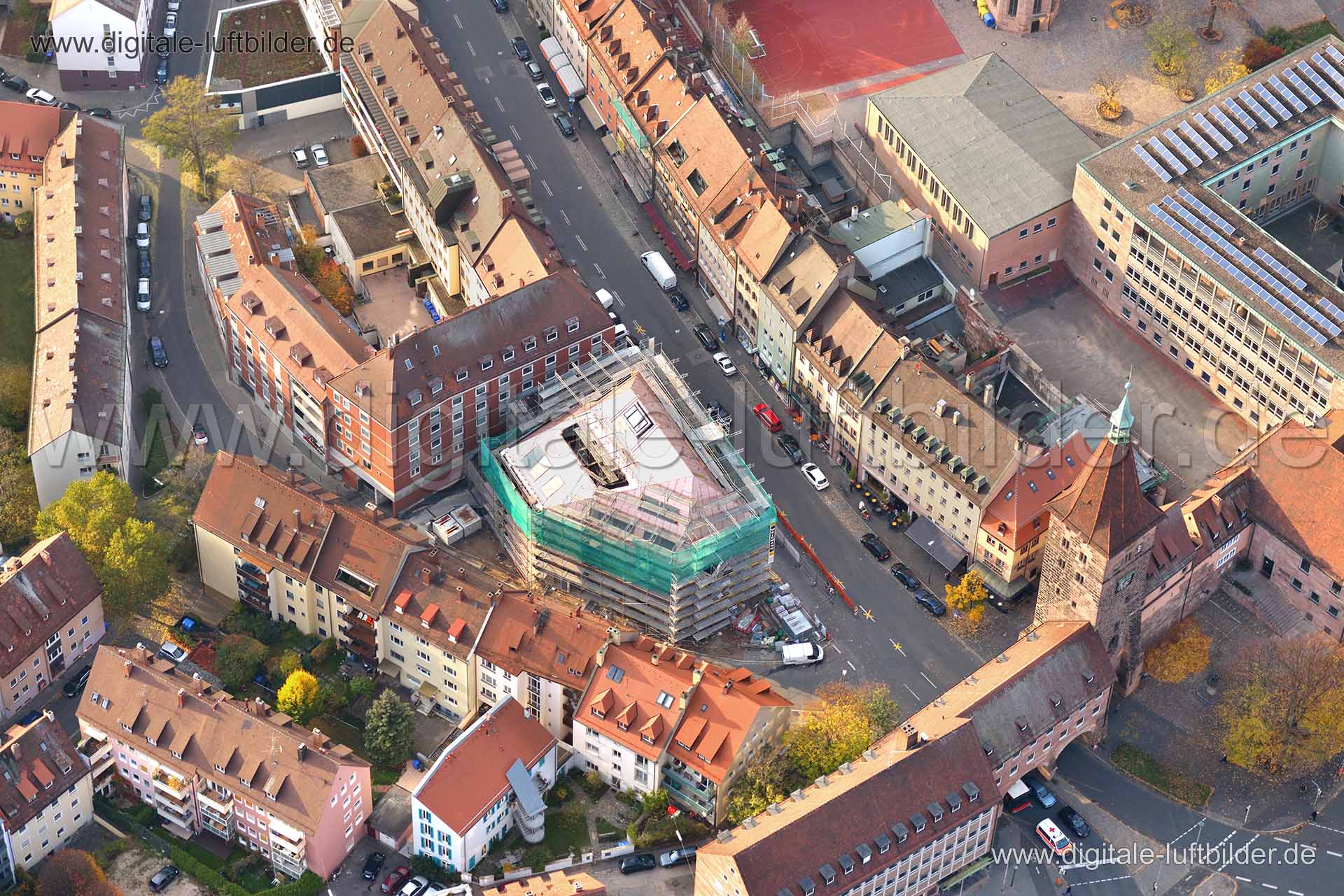 Luftaufnahme Neubau Sebald Kontore in Nürnberg | Mittelfranken, Bayern