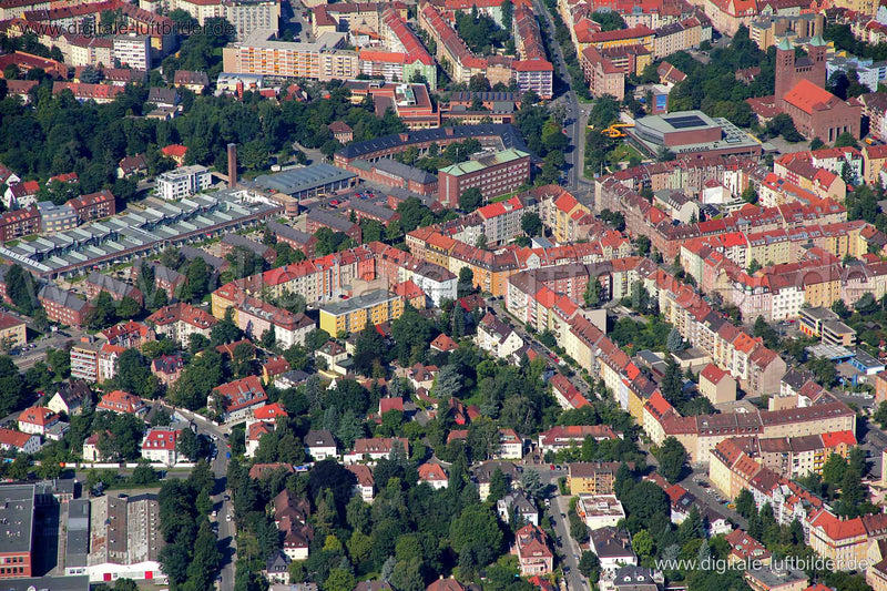 Luftaufnahme Nibelungenviertel in Nürnberg | Mittelfranken, Bayern