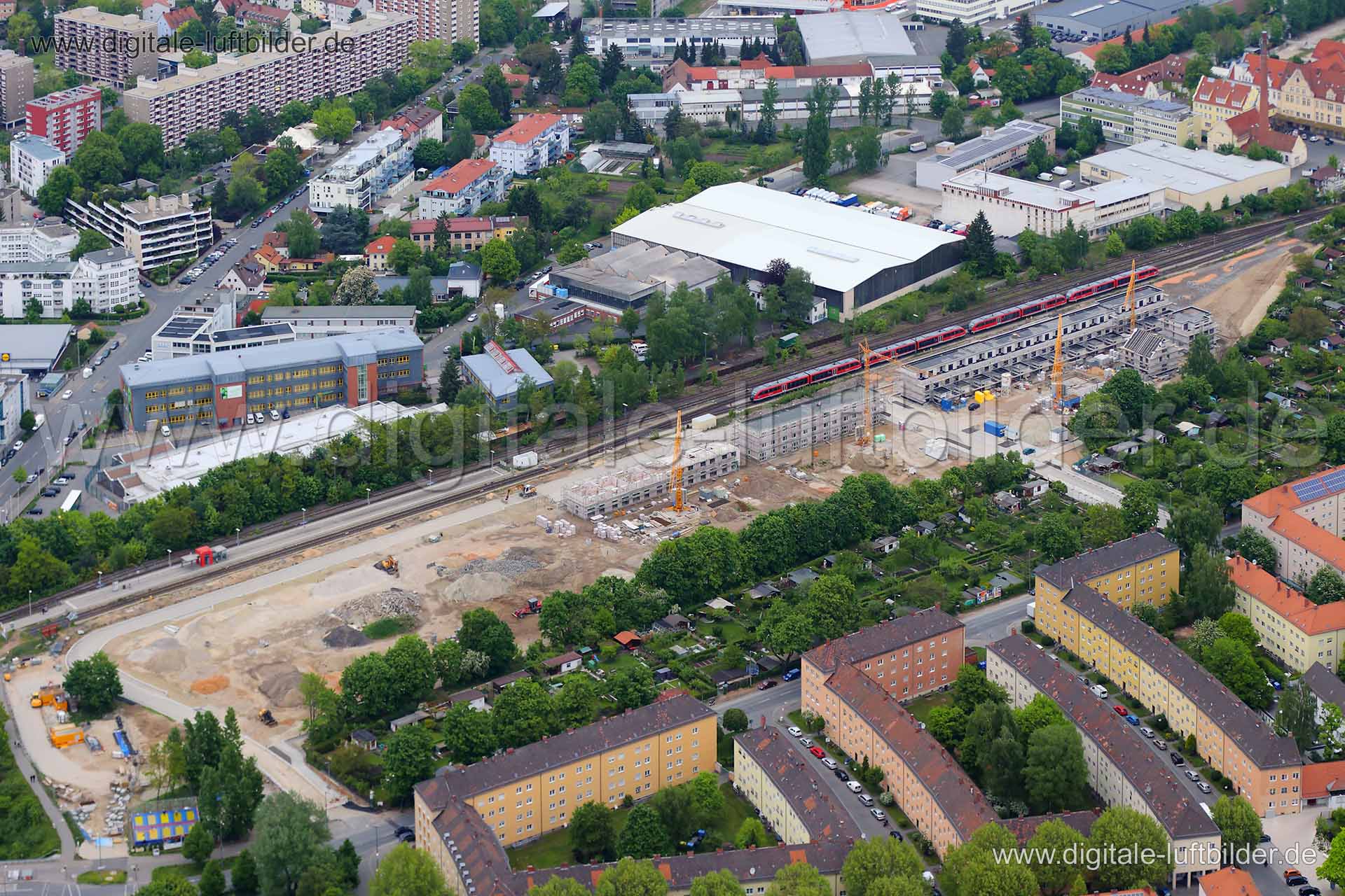 Luftaufnahme Nordostbahnhof - Kieslingstraße in Nürnberg | Mittelfranken, Bayern