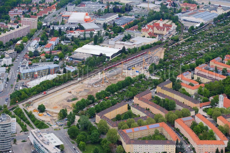 Luftaufnahme Nordostbahnhof - Kieslingstraße in Nürnberg | Mittelfranken, Bayern