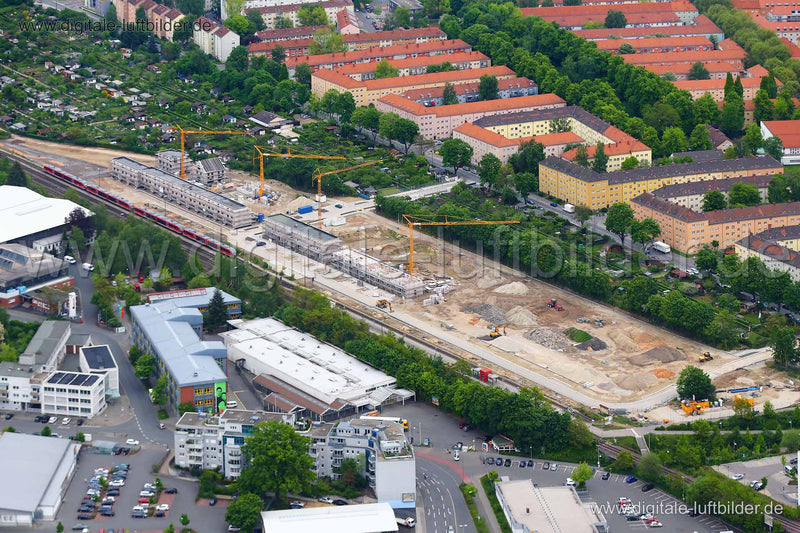 Luftaufnahme Nordostbahnhof - Kieslingstraße in Nürnberg | Mittelfranken, Bayern
