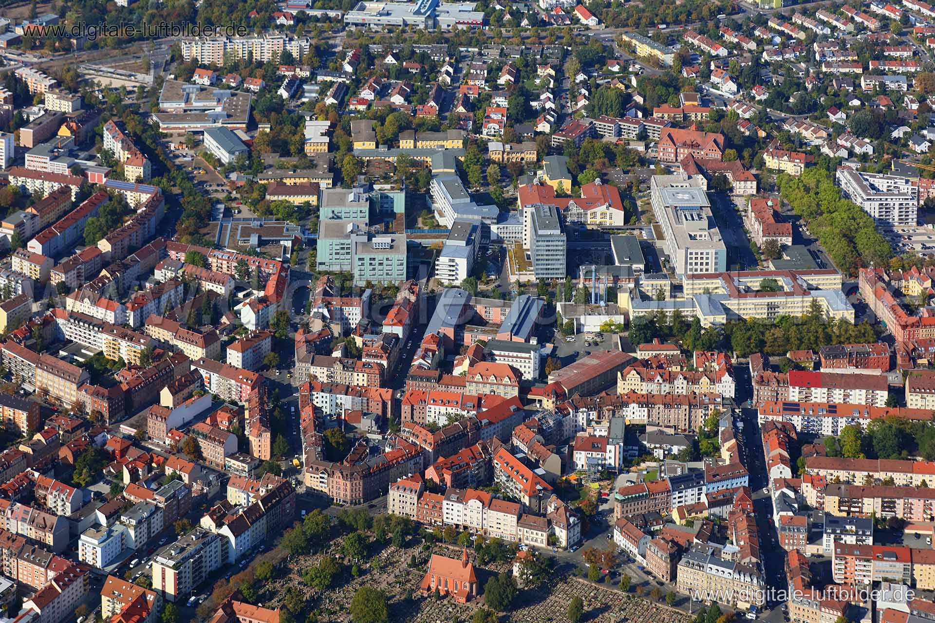 Luftaufnahme Nordstadt in Nürnberg | Mittelfranken, Bayern