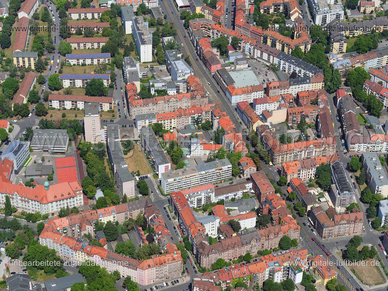 Luftaufnahme Nordstadt in Nürnberg | Mittelfranken, Bayern