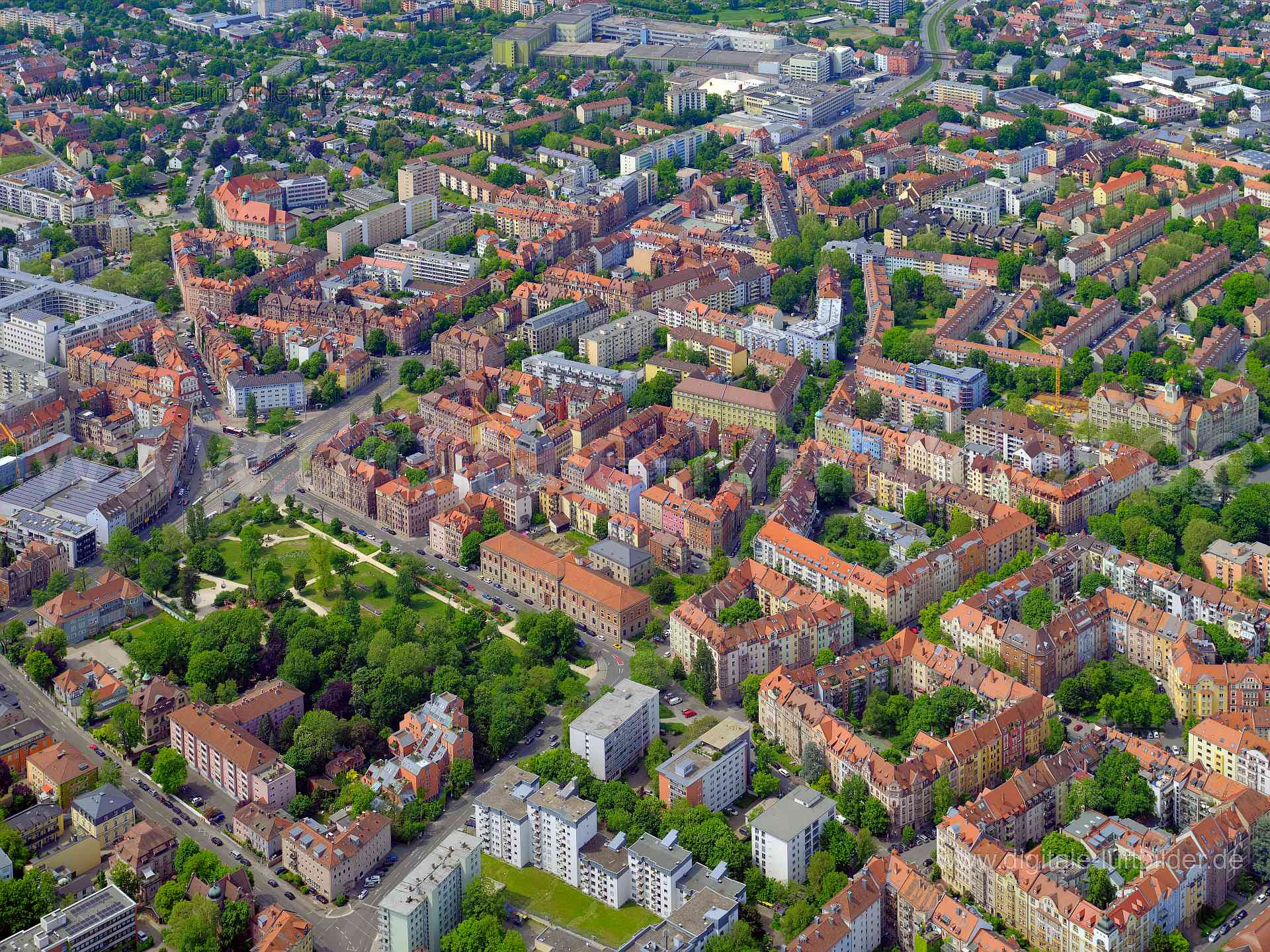 Luftaufnahme Historischer Verein für Mittelfranken in Nürnberg | Mittelfranken, Bayern