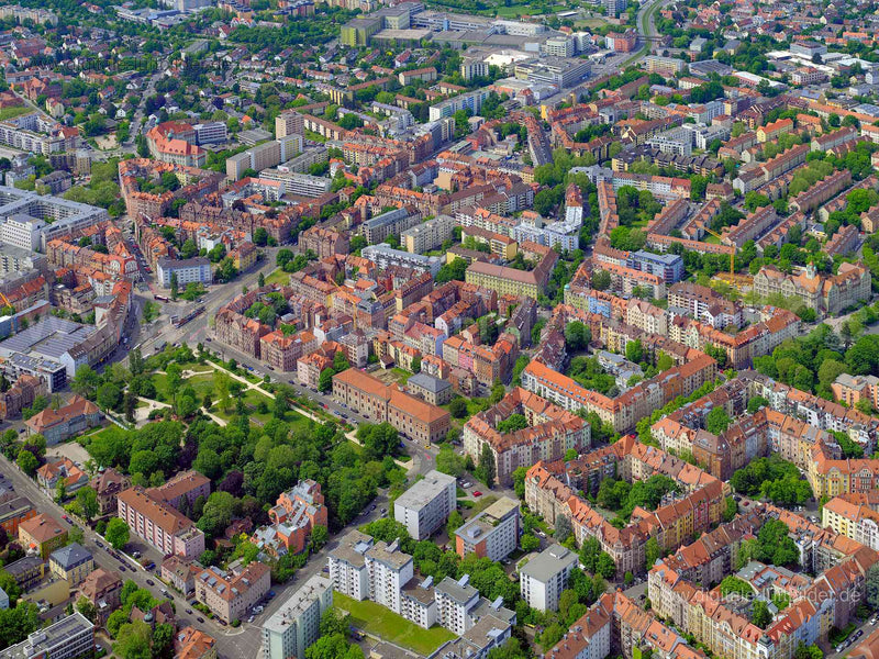 Luftaufnahme Historischer Verein für Mittelfranken in Nürnberg | Mittelfranken, Bayern