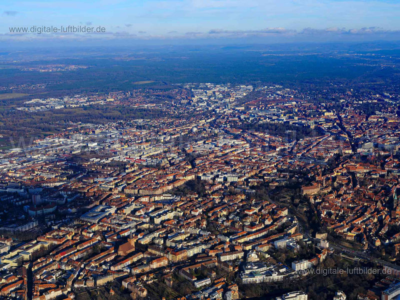 Luftaufnahme Nordstadt Panorama in Nürnberg | Mittelfranken, Bayern