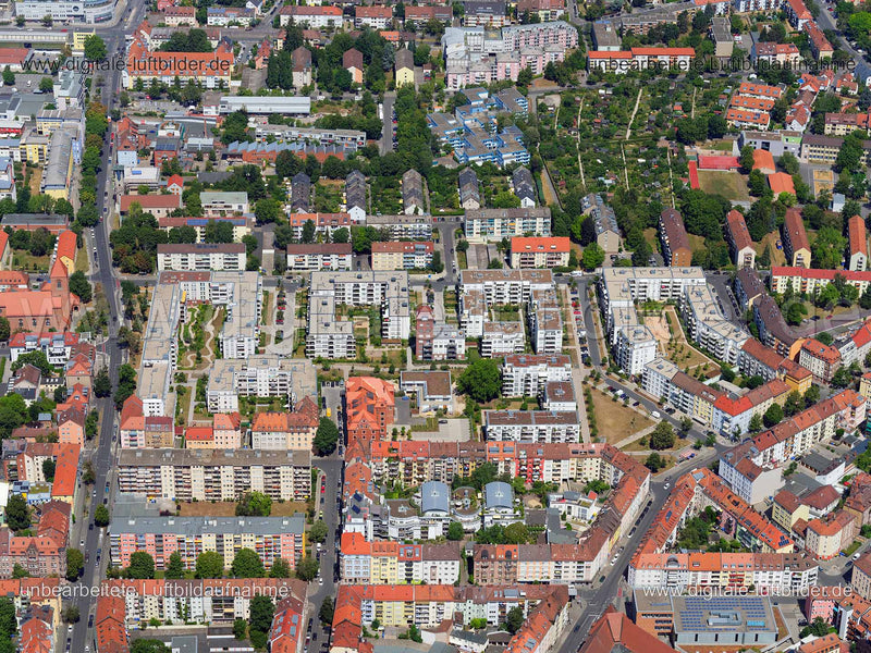 Luftaufnahme Nordstadtgärten in Nürnberg | Mittelfranken, Bayern