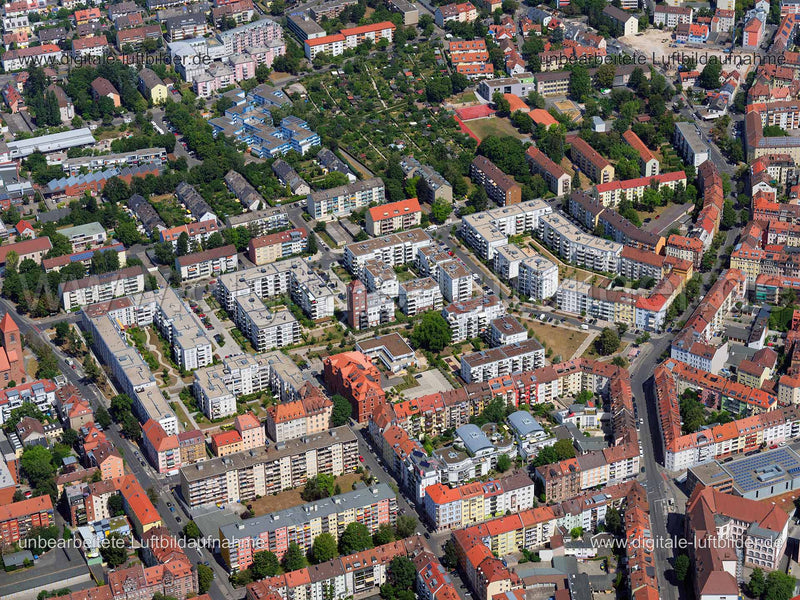 Luftaufnahme Nordstadtgärten in Nürnberg | Mittelfranken, Bayern