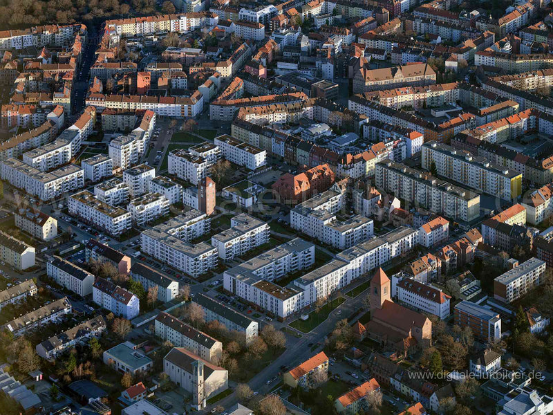 Luftaufnahme Nordstadtgärten in Nürnberg | Mittelfranken, Bayern