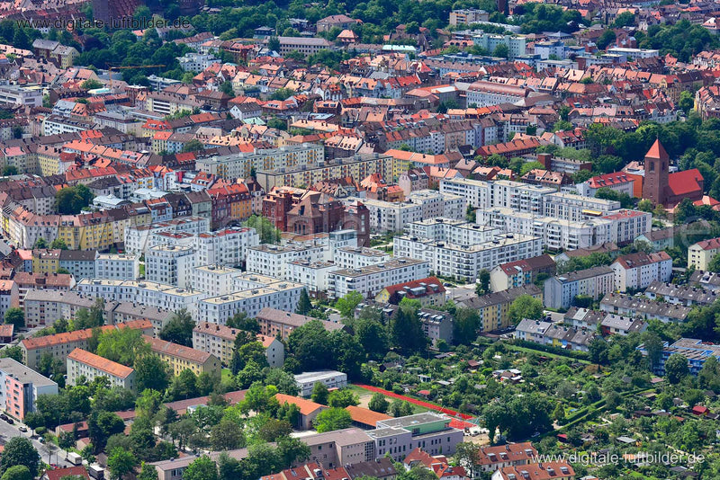 Luftaufnahme Nordstadtgärten in Nürnberg | Mittelfranken, Bayern
